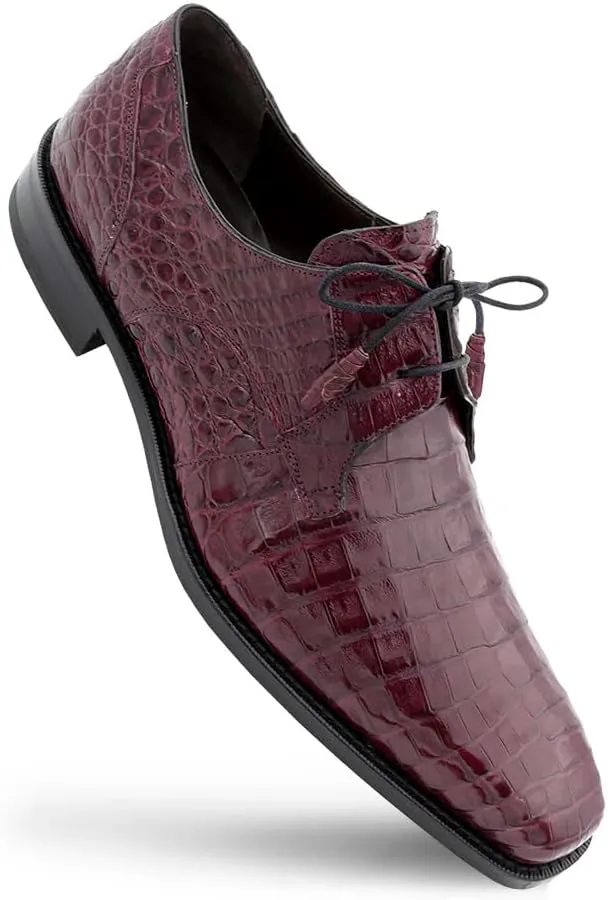 

Mezlan Anderson Crocodile Lace Up - Мужские туфли-блочеры из настоящей крокодиловой кожи с простым носком и стелькой с эффектом памяти - Ручная работа в Испании