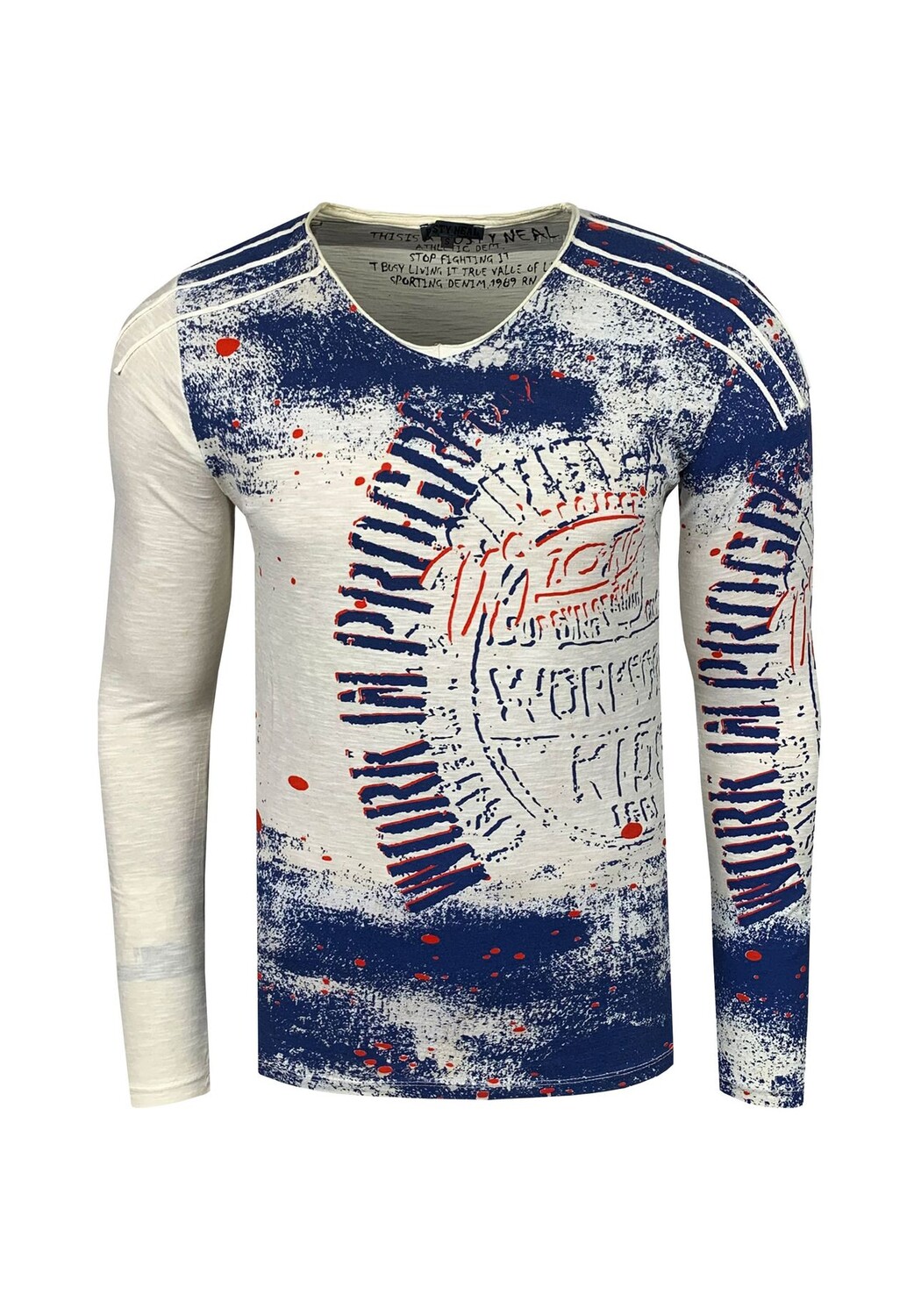 

Рубашка с длинными рукавами и крутым принтом по всей поверхности RUSTY NEAL, цвет Ecru