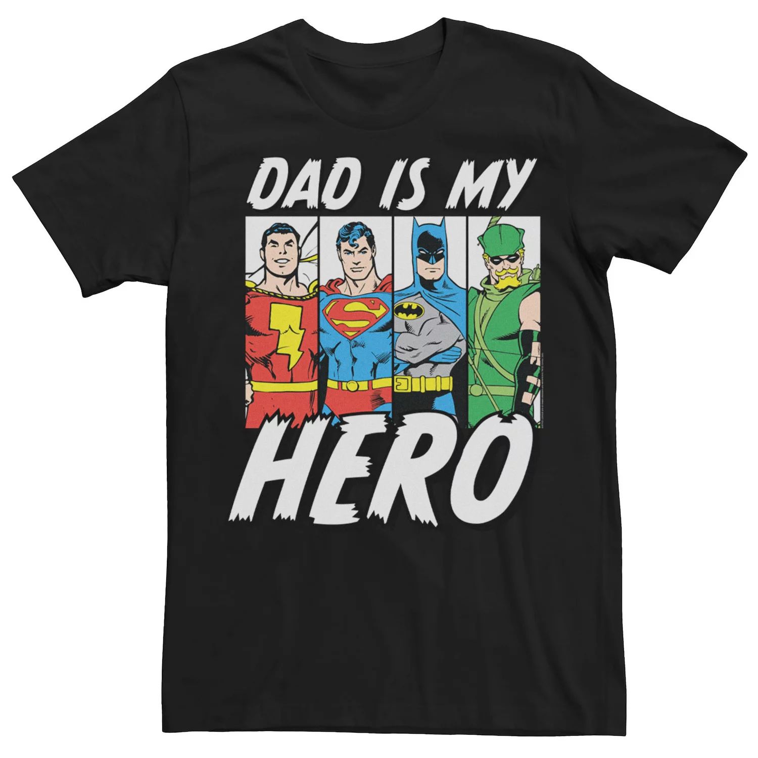 

Мужская футболка Hero Dad Lineup из Лиги справедливости DC Comics