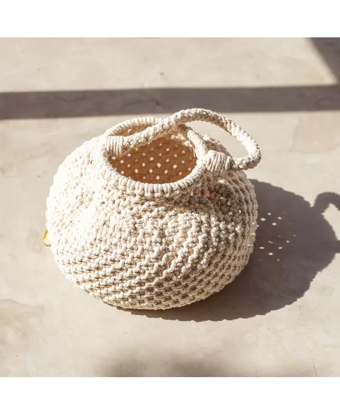 

Off White NAGA Макраме Ведро-сумка Brunna.co, коричневый/бежевый