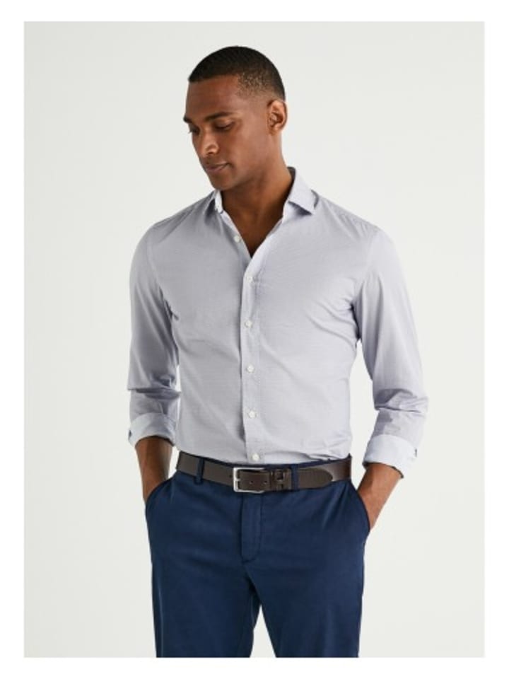

Рубашка Hackett London, цвет weiß/blau
