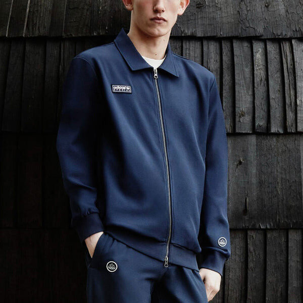 Куртка adidas originals Ewood Tt Solid Color Sports Jacket Blue, мультиколор — фото 3