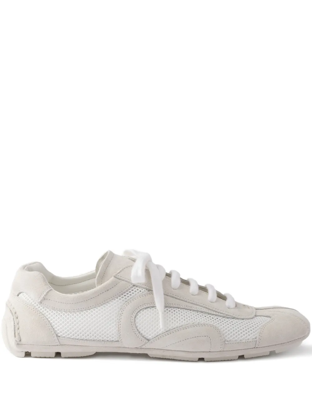 

Кроссовки на шнуровке Prada, белый