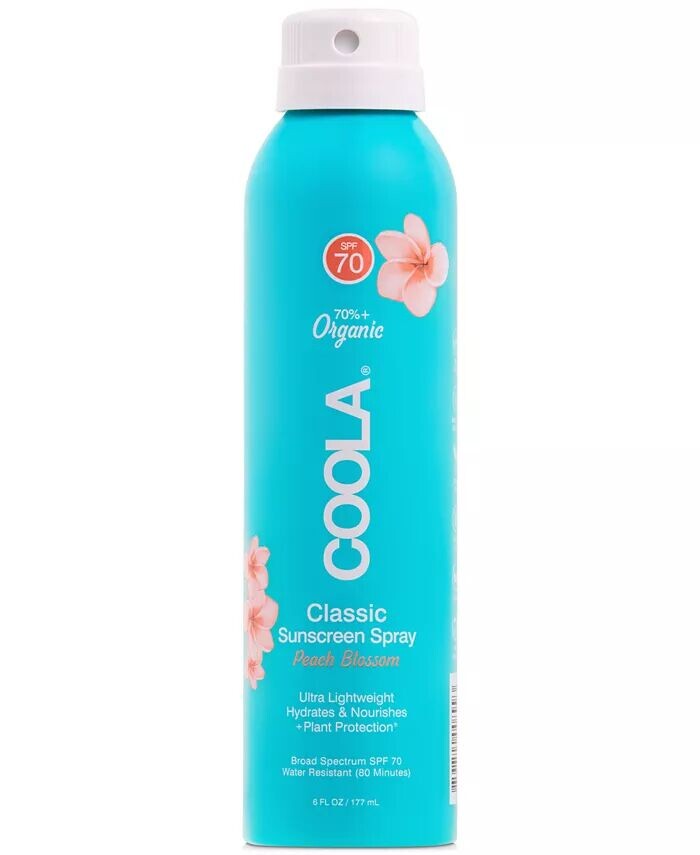 

Классический солнцезащитный спрей для тела SPF 70 — Цветок персика, 6 унций Coola