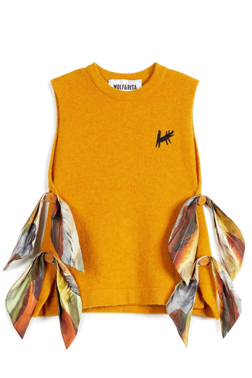 

Детский жилет Melissa в цвете горчица WOLF & RITA, Mustardo