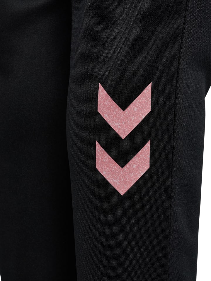 Hummel Детские брюки с регулируемой талией Hmlshimmer Multisport, цвет ЧЕРНЫЙ/СВАДЕБНАЯ РОЗА — фото 3