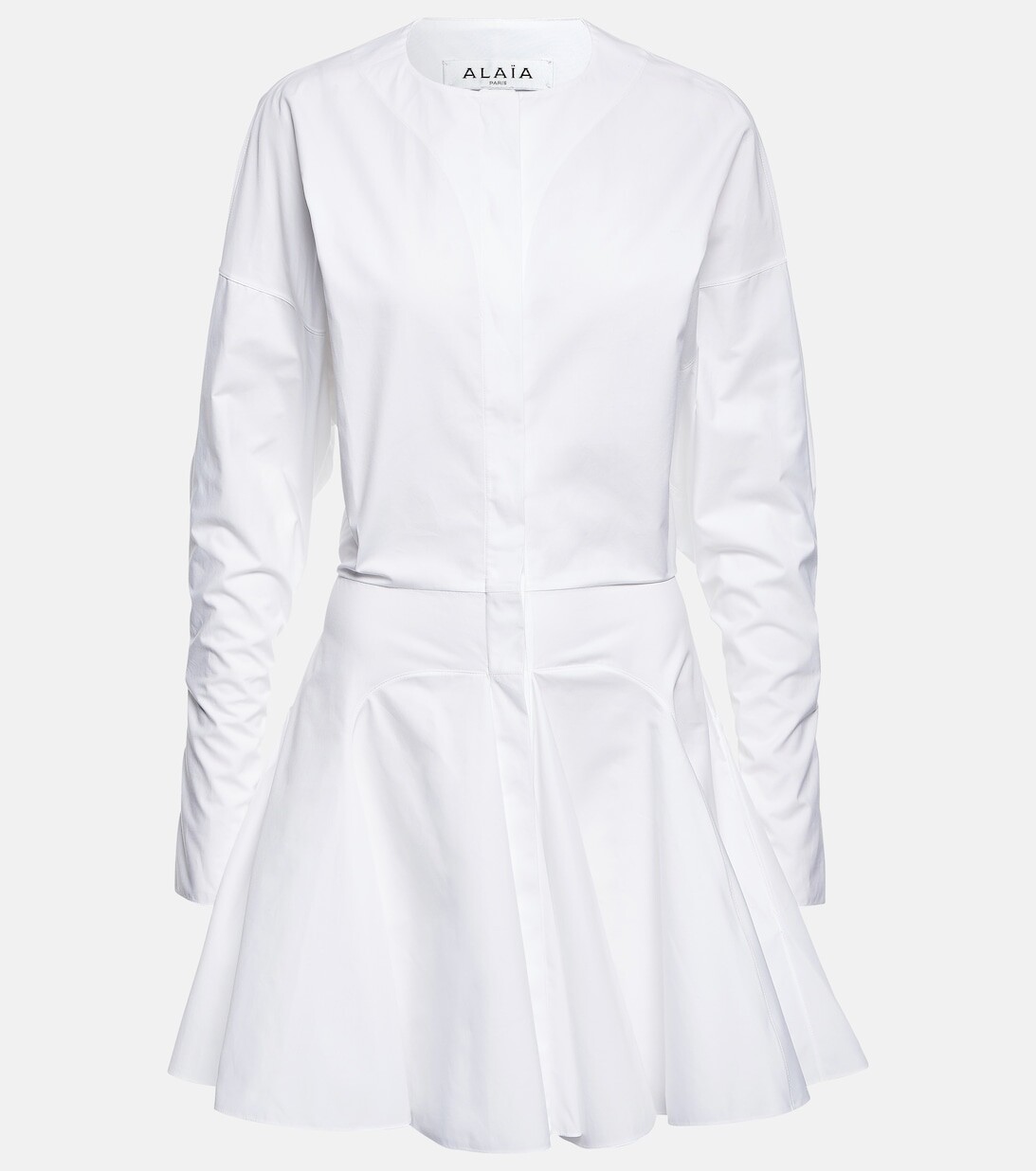 

Мини-платье из хлопкового поплина ALAÏA, серый