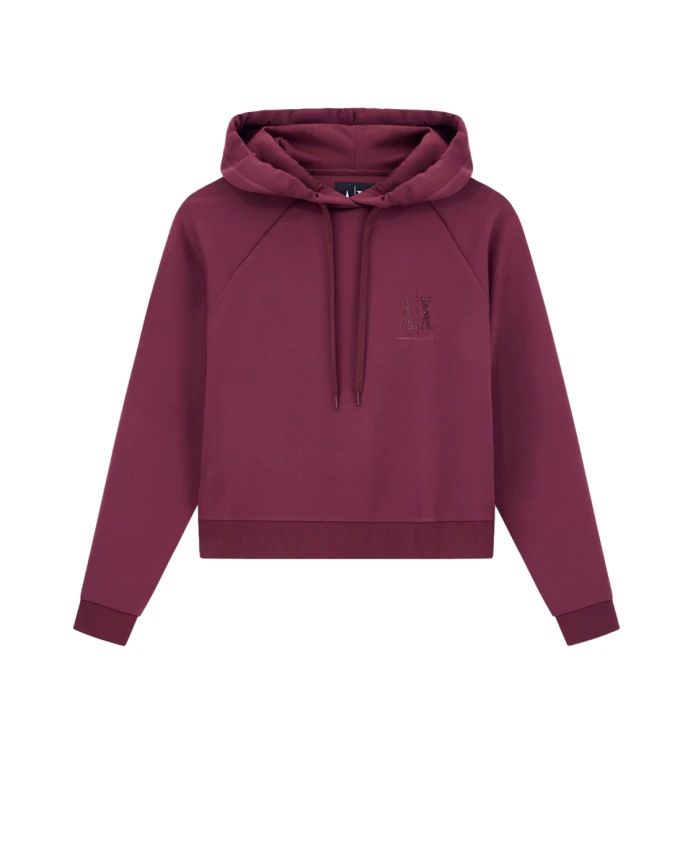 

Толстовка с блестящим логотипом Armani Exchange, красный