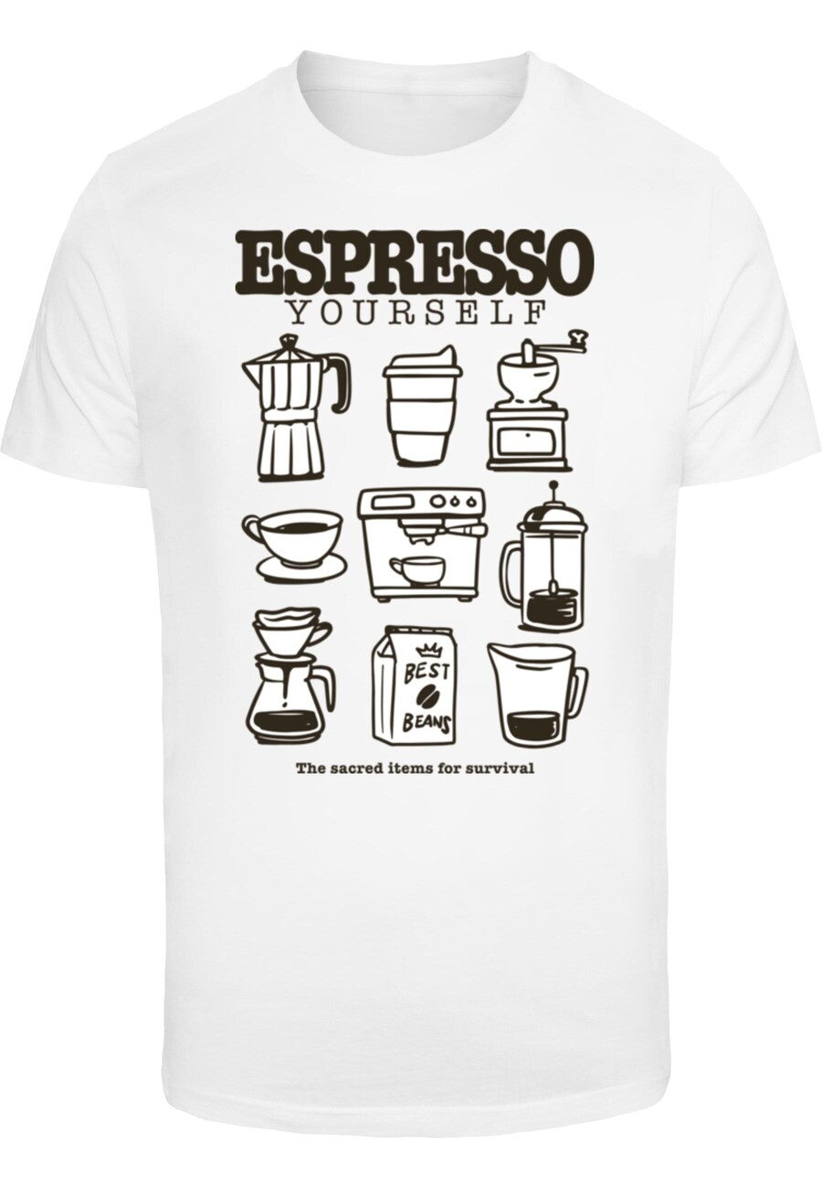 

Рубашка Mister Tee Espresso Yourself Coffee, белый