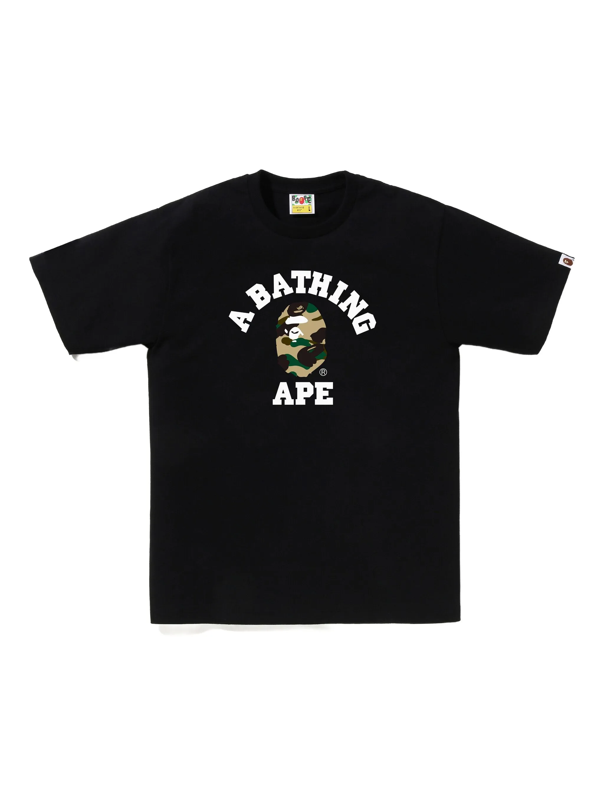 

Футболка с камуфляжным логотипом A Bathing Ape, черный