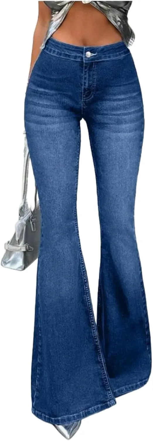 Женские джинсы Flared Pants mid-Rise с эффектом Tummy Tuck и эластичным подолом
