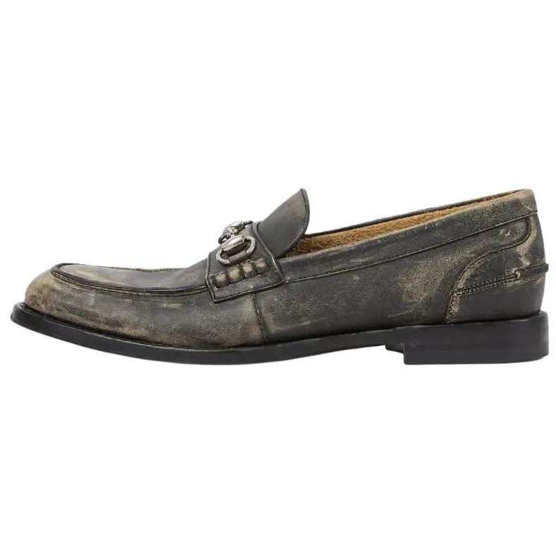 

Gucci Лоферы с пряжкой "Конская уздечка" 1,5 см, мужские, коричневый