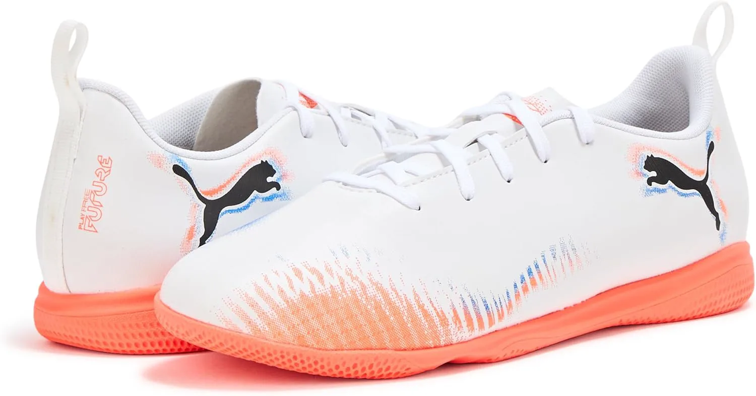 Кроссовки Puma Future Play для детей и подростков, для занятий в помещении, белый/черный/красный — фото 3