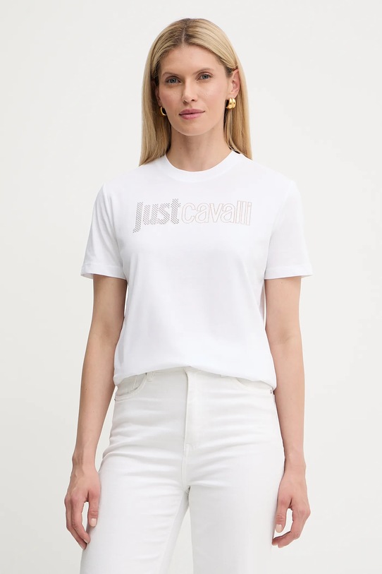 

Хлопковая футболка Just Cavalli, белый