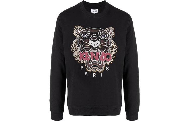 

Толстовка мужская Kenzo Tiger Head Embroidery Printing, черный