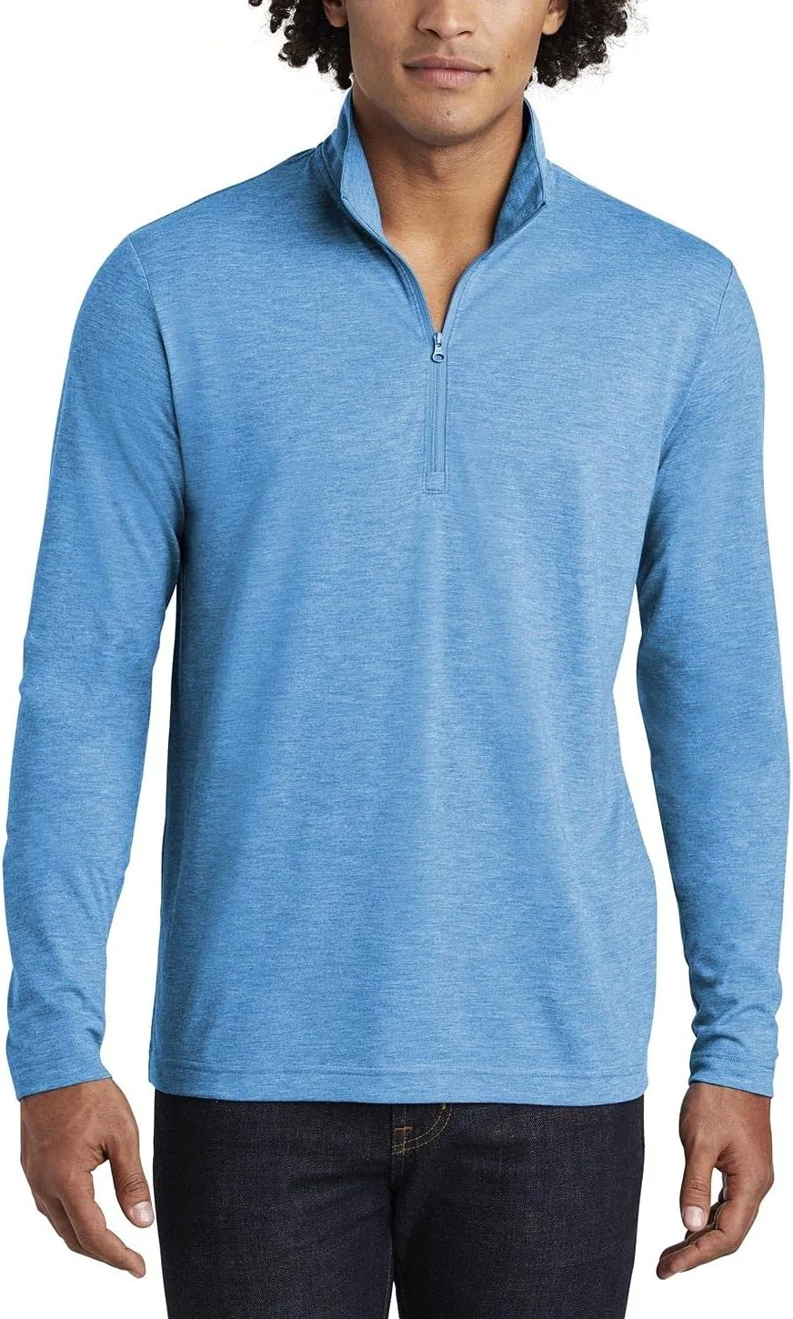 

JustBlanks мужская три-блендовая толстовка с воротником кадет и обратной молнией