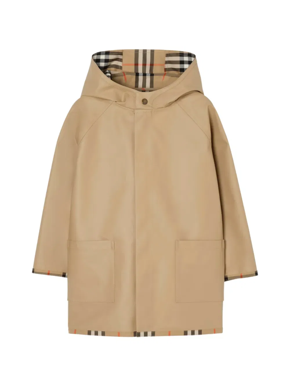 Пальто с капюшоном Burberry Kids, нейтральный — фото 3
