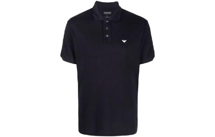

Рубашка-поло Micro Eagle из мерсеризованного пике EMPORIO ARMANI, Marine Blue