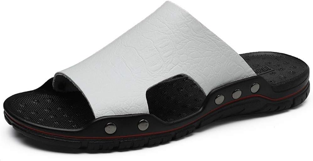 

Мужские шлепанцы MizHome с открытым носком для пляжа, сандалии для дома и улицы, повседневные тапочки на лето, белый