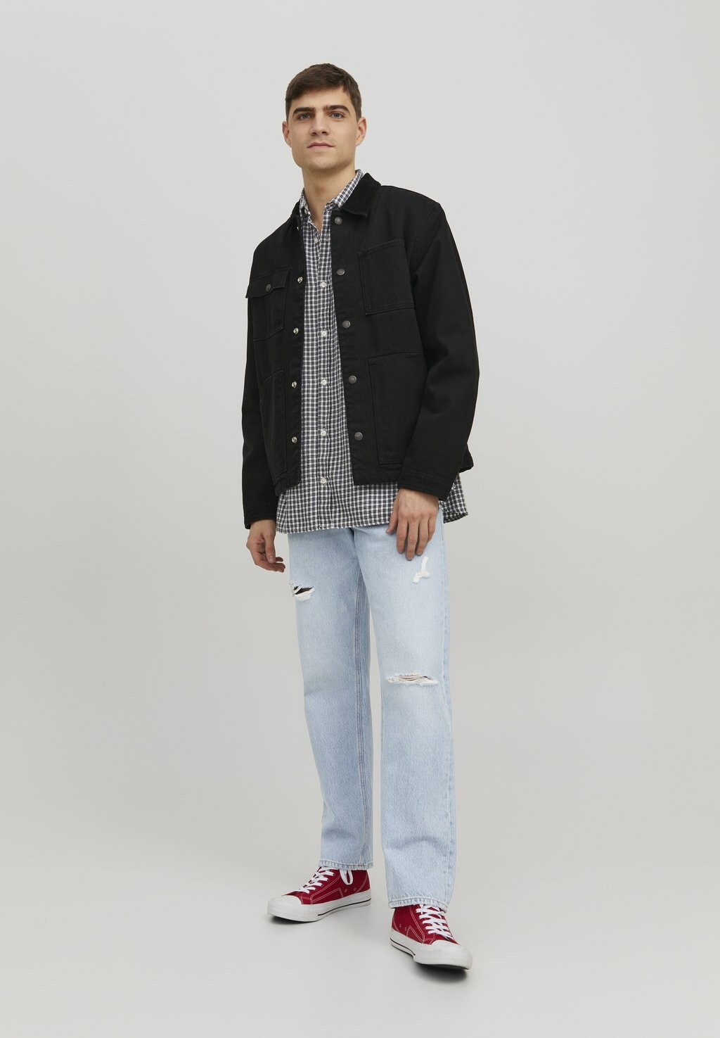 

Джинсы приталенного кроя JJICHRIS ORIGINAL SBD 120 SN Jack & Jones, синий деним