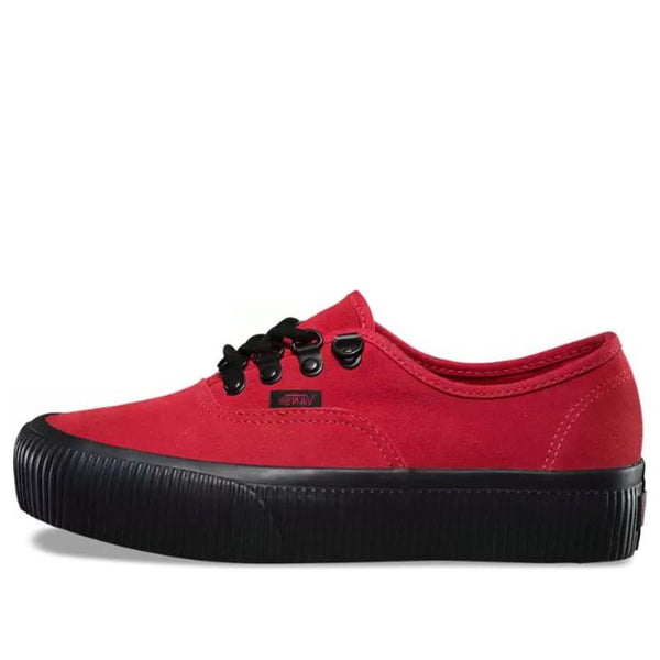 

Кроссовки embossed authentic platform 2.0 black/red Vans, черный