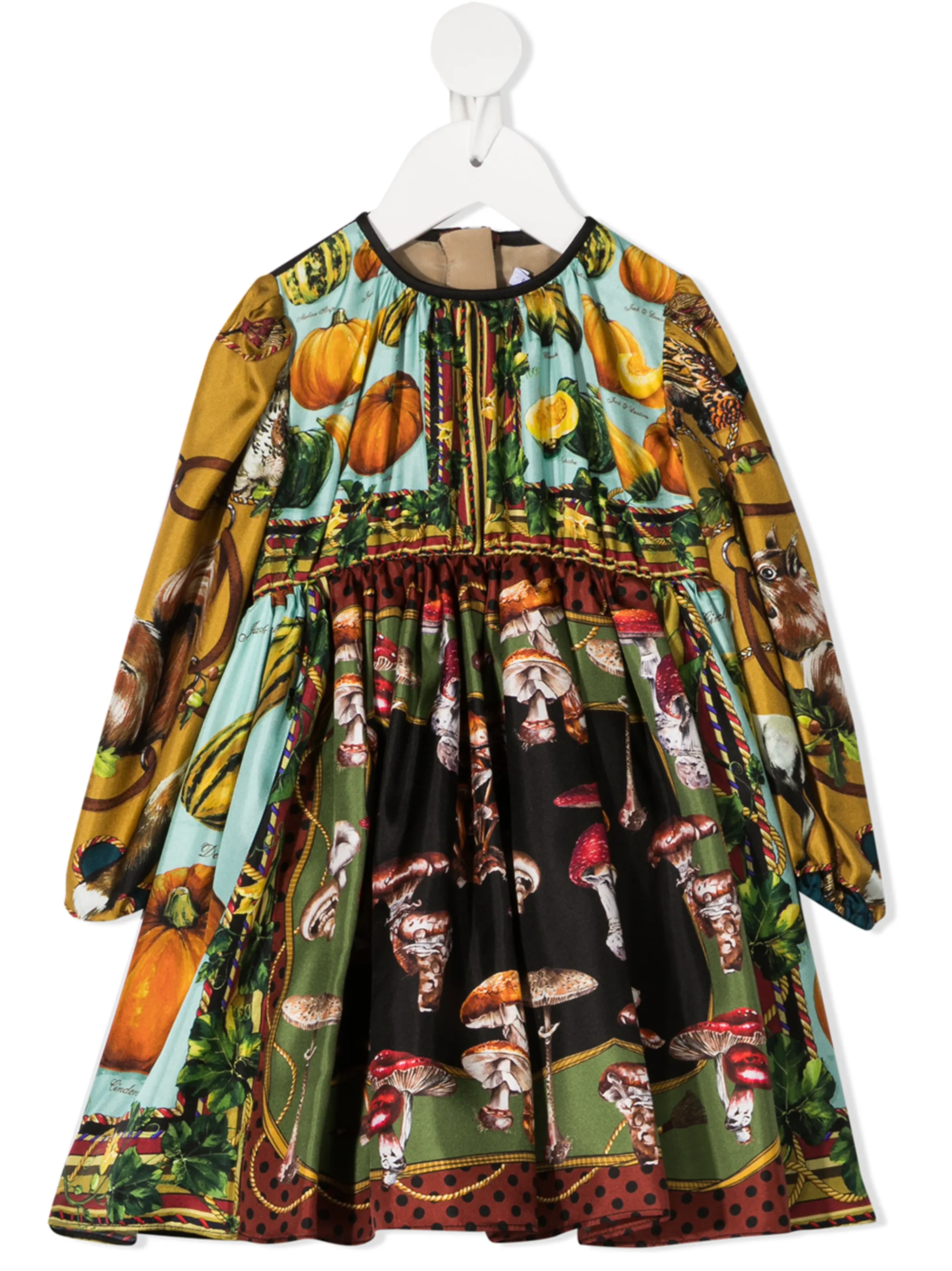 

Платье с графичным принтом Dolce & Gabbana Kids, синий