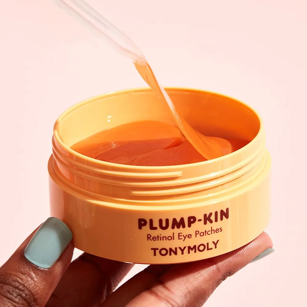 TONYMOLY Plump-kin Retinol Eye Cream, корейский крем для глаз, подтягивающий и увлажняющий, + Plump-kin Retinol Hydrogel Under Eye Patches, освежающие патчи под глаза от темных кругов и отечности — фото 4