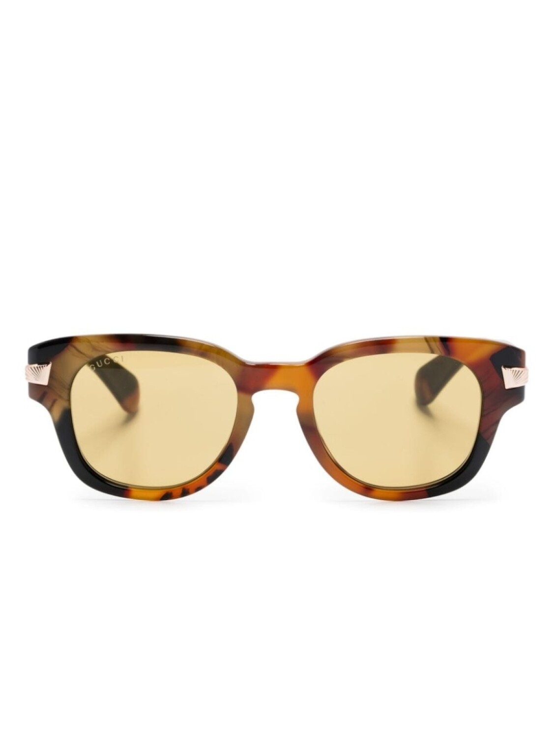 

Gucci Eyewear солнцезащитные очки в овальной оправе, коричневый