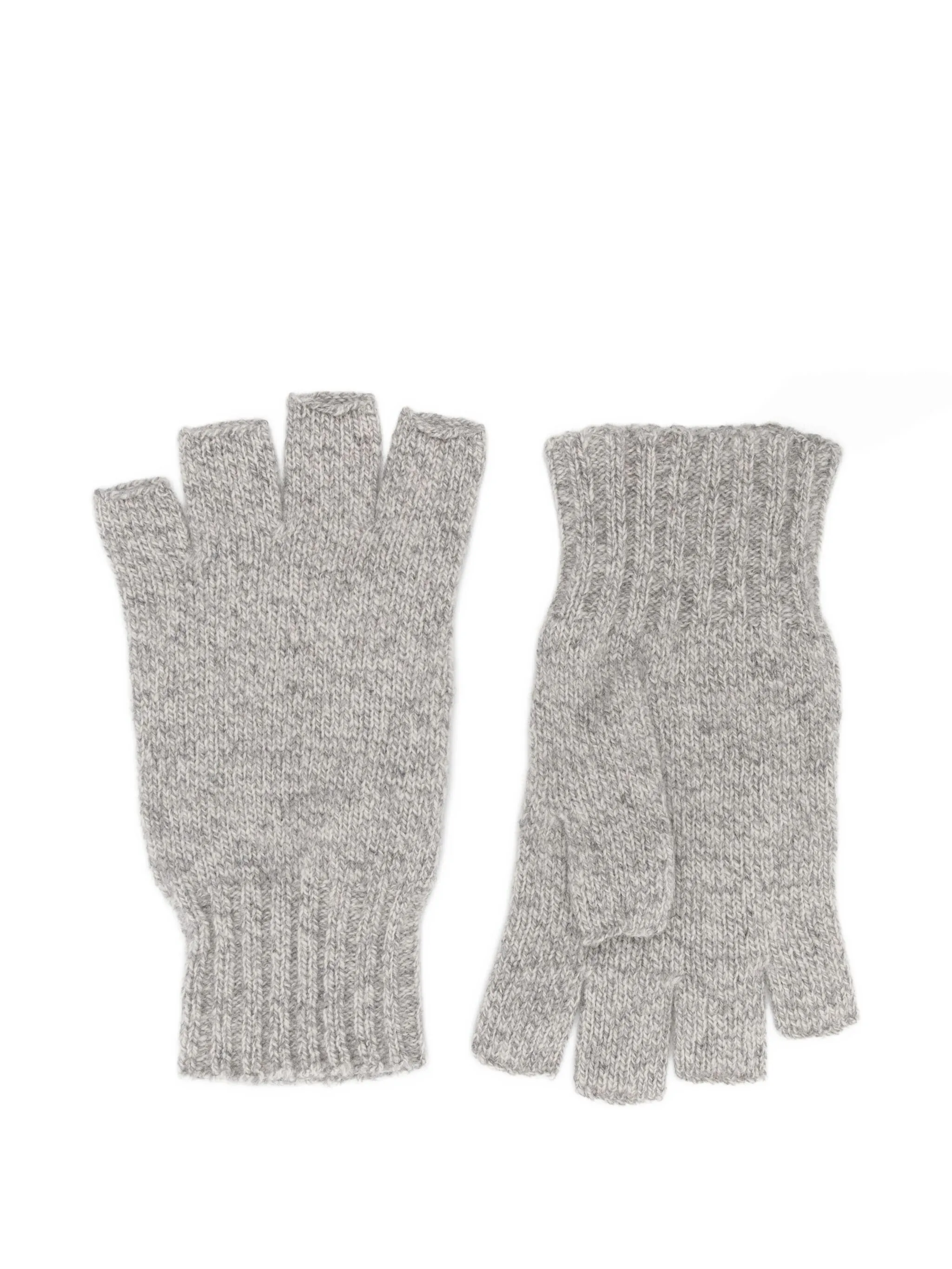 

Шерстяные перчатки-митенки John Smedley, серый