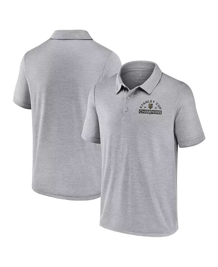 

Мужская рубашка-поло Heather Grey Vegas Golden Knights 2023 Stanley Cup Champions Fanatics