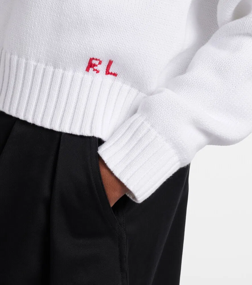 Хлопковый свитер Polo Bear Polo Ralph Lauren, белый — фото 4