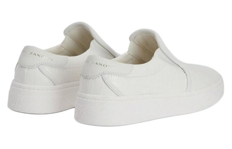 Женские кожаные слипоны Gz94 Giuseppe Zanotti Белый — фото 4
