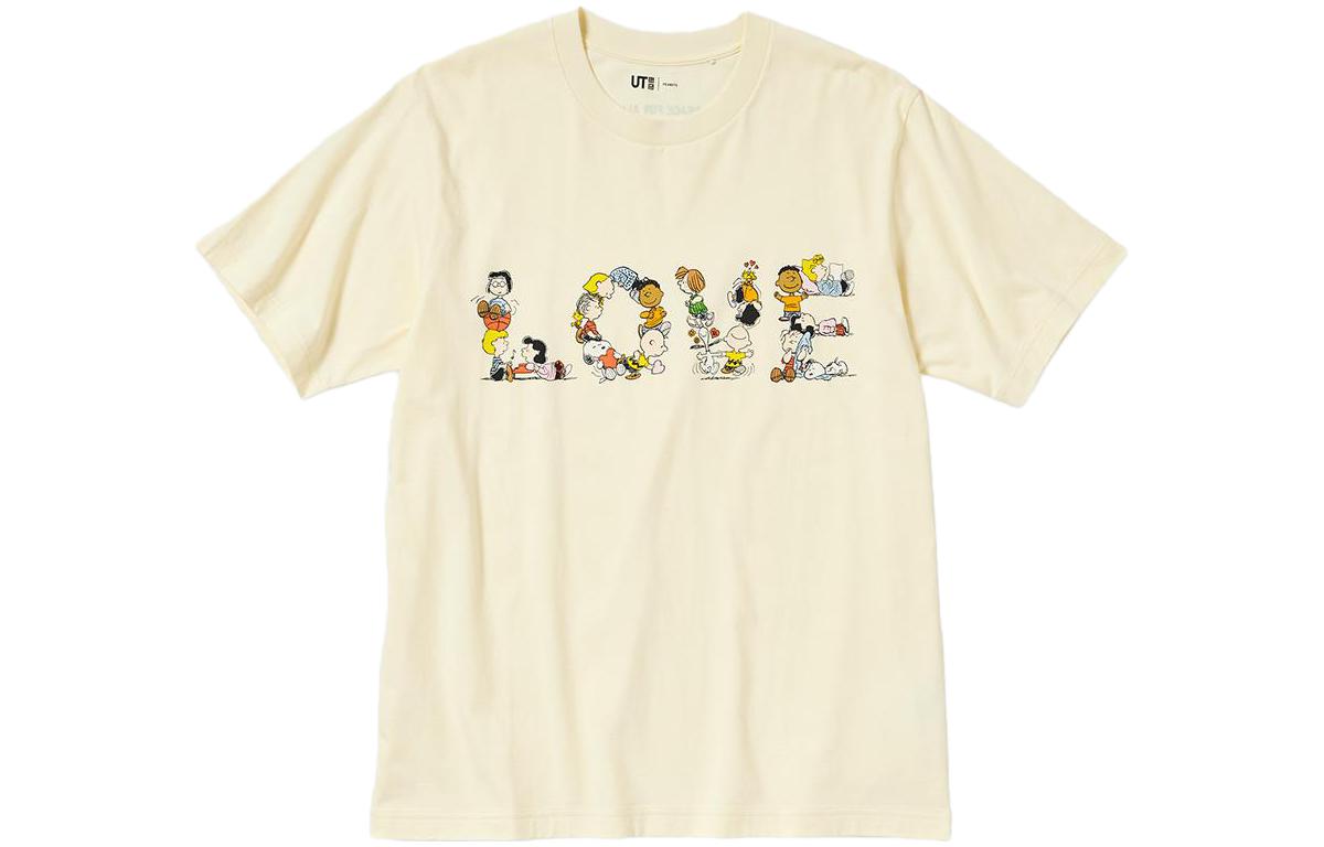 

UNIQLO Футболка унисекс абрикосово-желтая