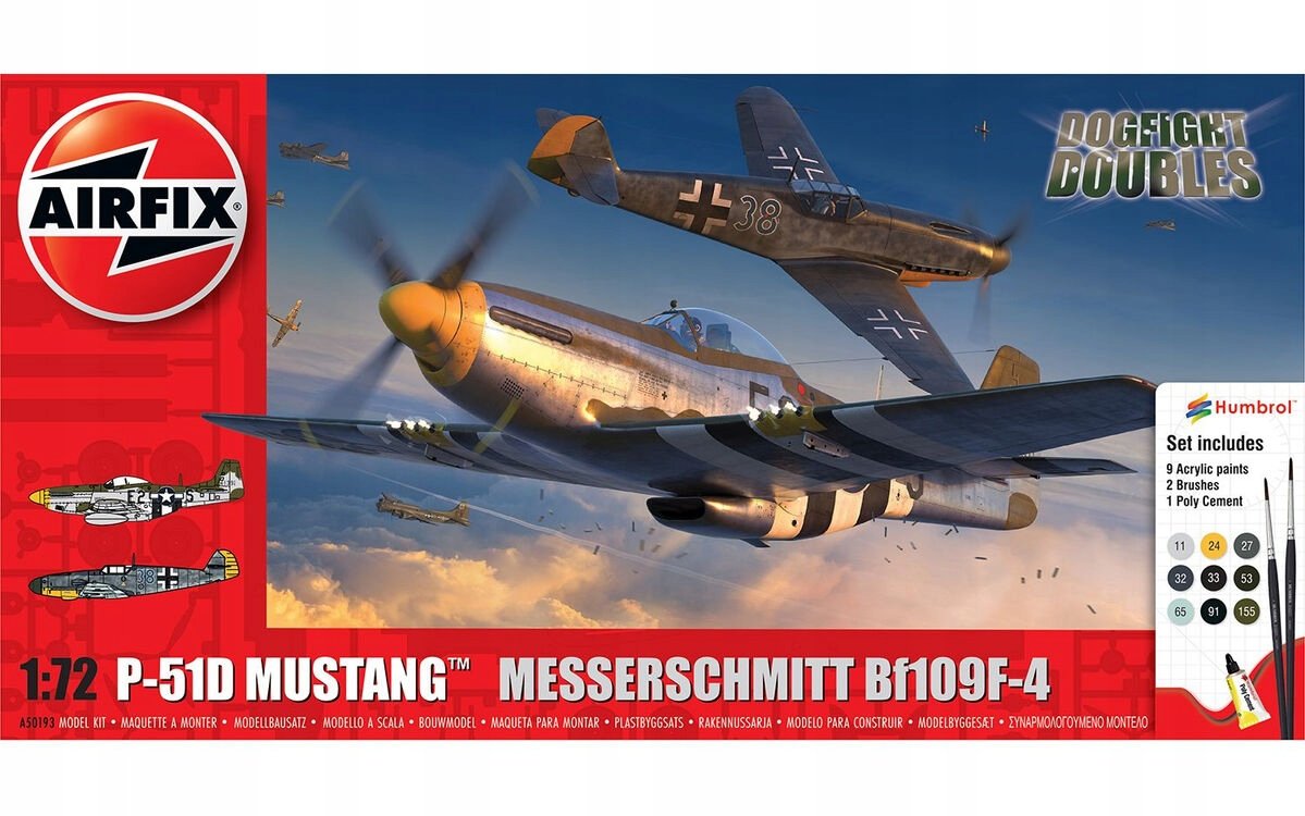 

P-51 D Mustang и Messerschmitt Bf-109 F-4, подарочный набор Airfix 50193