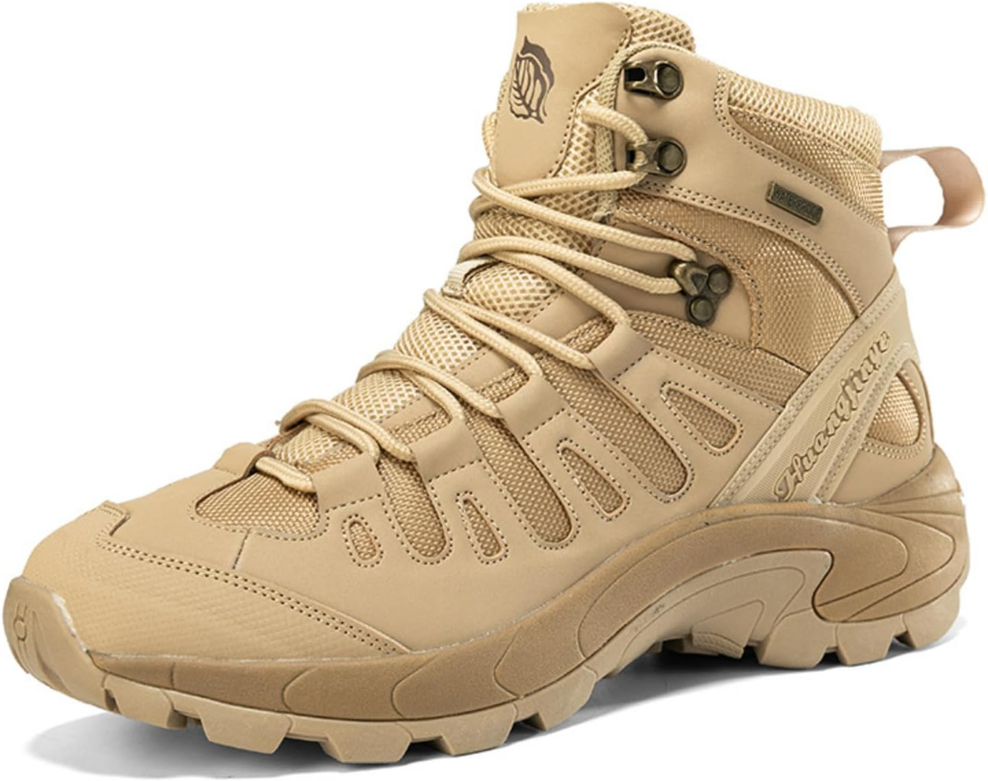 

Мужские тактические ботинки, модные кожаные походные ботинки, мотоциклетные боевые ботинки Macefil, хаки