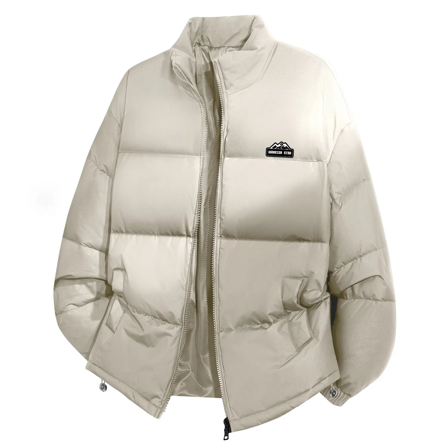 

Пуховик женский с воротником стойкой и подкладкой из флиса WARRIOR, хаки (diy badge)