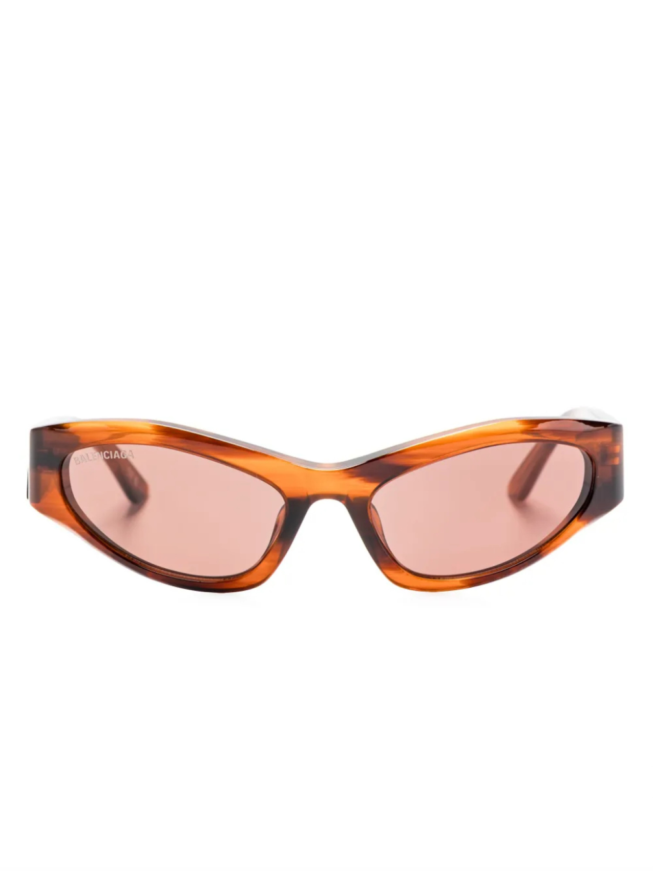 

Солнцезащитные очки с оправой-обхватом Balenciaga Eyewear, коричневый