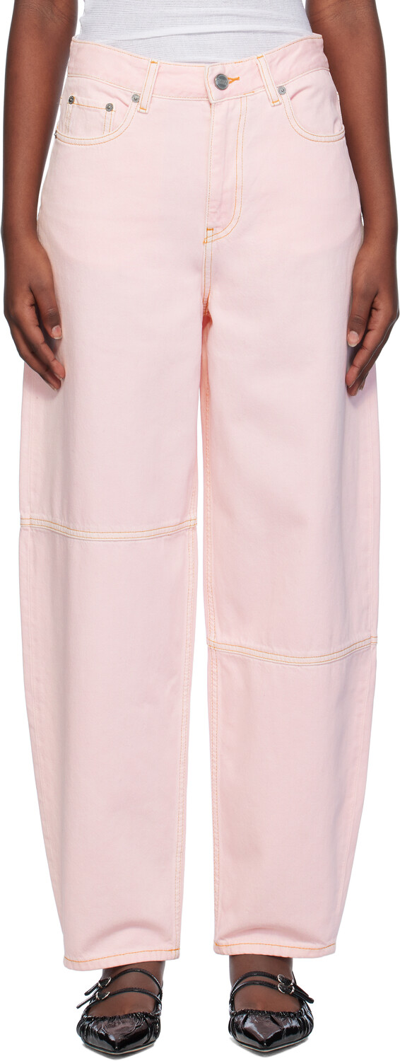 

Розовые джинсы Stary GANNI, Chalk pink