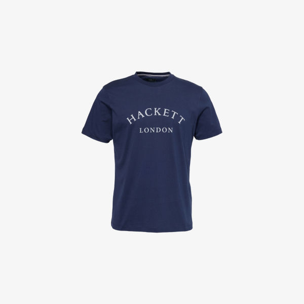 

Футболка с коротким рукавом из хлопкового джерси Heritage Hackett, синий