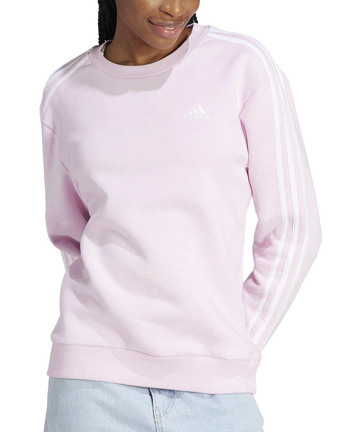 

Женский флисовый свитшот с 3 полосками и круглым вырезом Essentials adidas