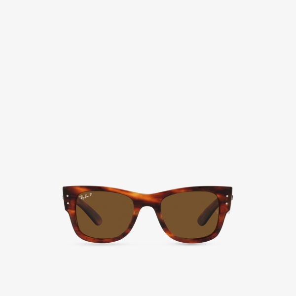 

RB0840S Солнцезащитные очки Mega Wayfarer в квадратной оправе из пропионата Ray-Ban, коричневый