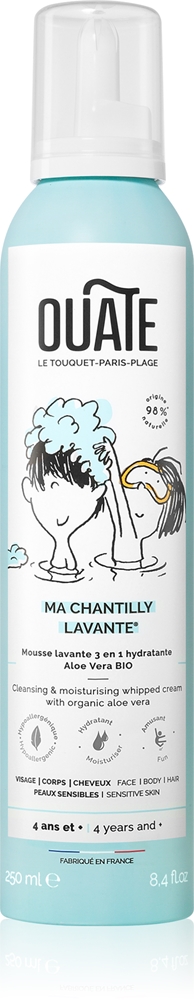 

Моя очищающая пена для душа со взбитыми сливками для волос и тела Ouate, vaikams 4+ 250 мл