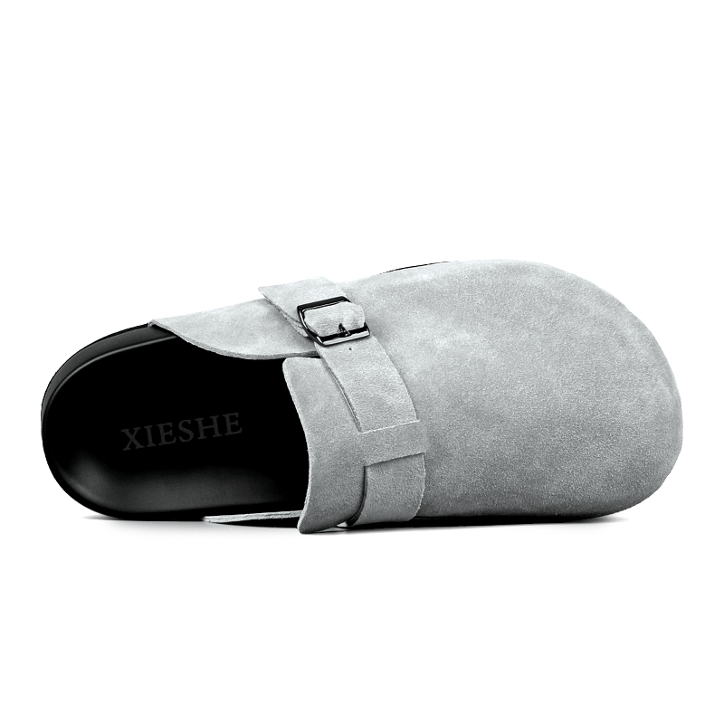 XIE SHE Износостойкие противоскользящие тапочки с закрытым носком унисекс Mist Feather Gray, цвет Mist Feather Gray — фото 4