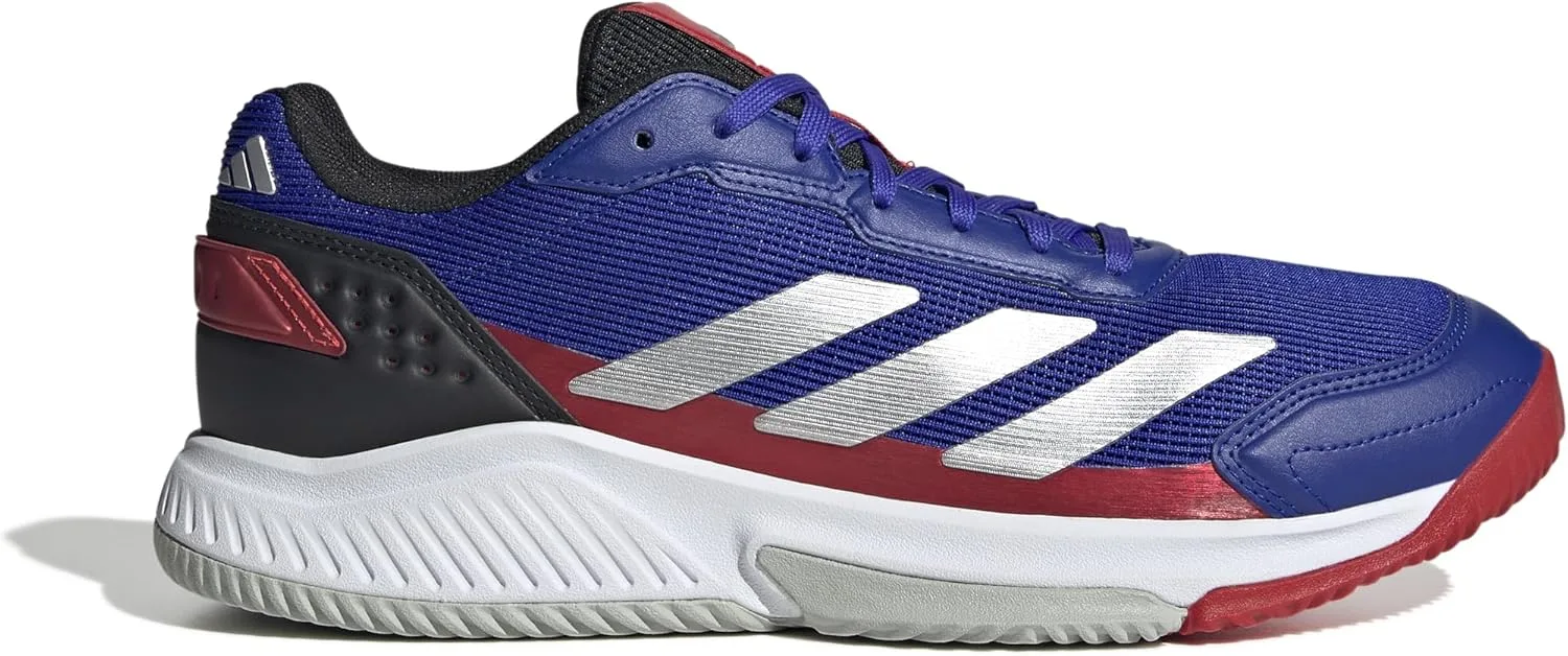 Мужские кроссовки для падела Adidas Courtquick, красный/синий — фото 2