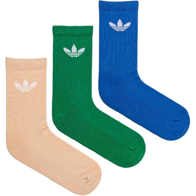 Носки Trefoil Cushion Crew, 6 пар Adidas Originals, 6 Pack (Red+Green+Blue+Orange+Yellow+Apricot) — фото 4