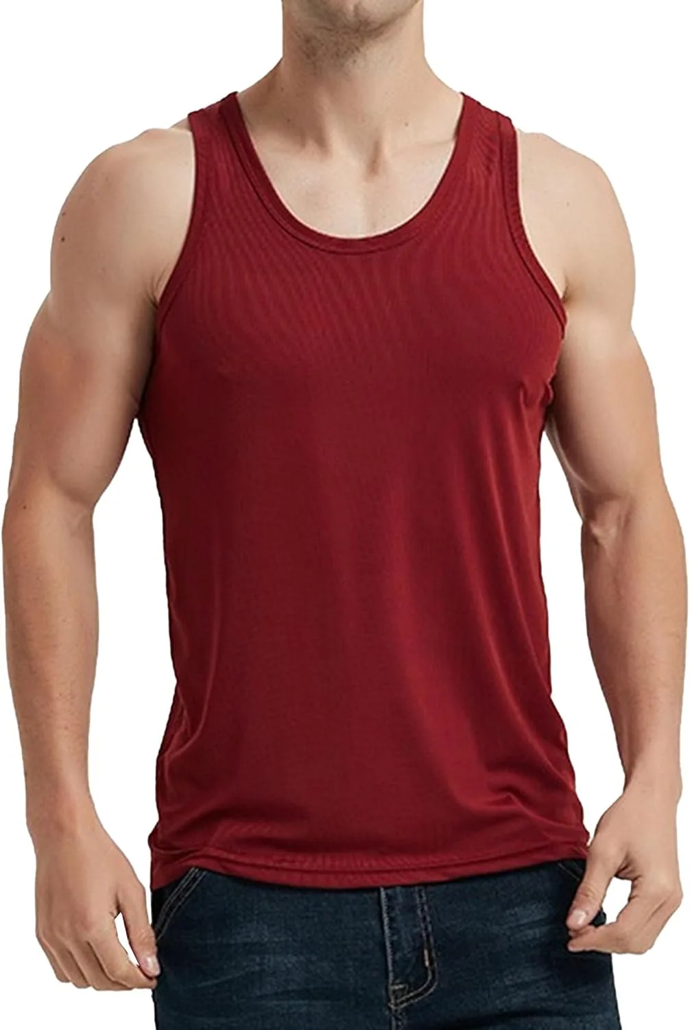 

Мужская спортивная майка Solid Stretch Sleeveless Ribbed VgueElegc