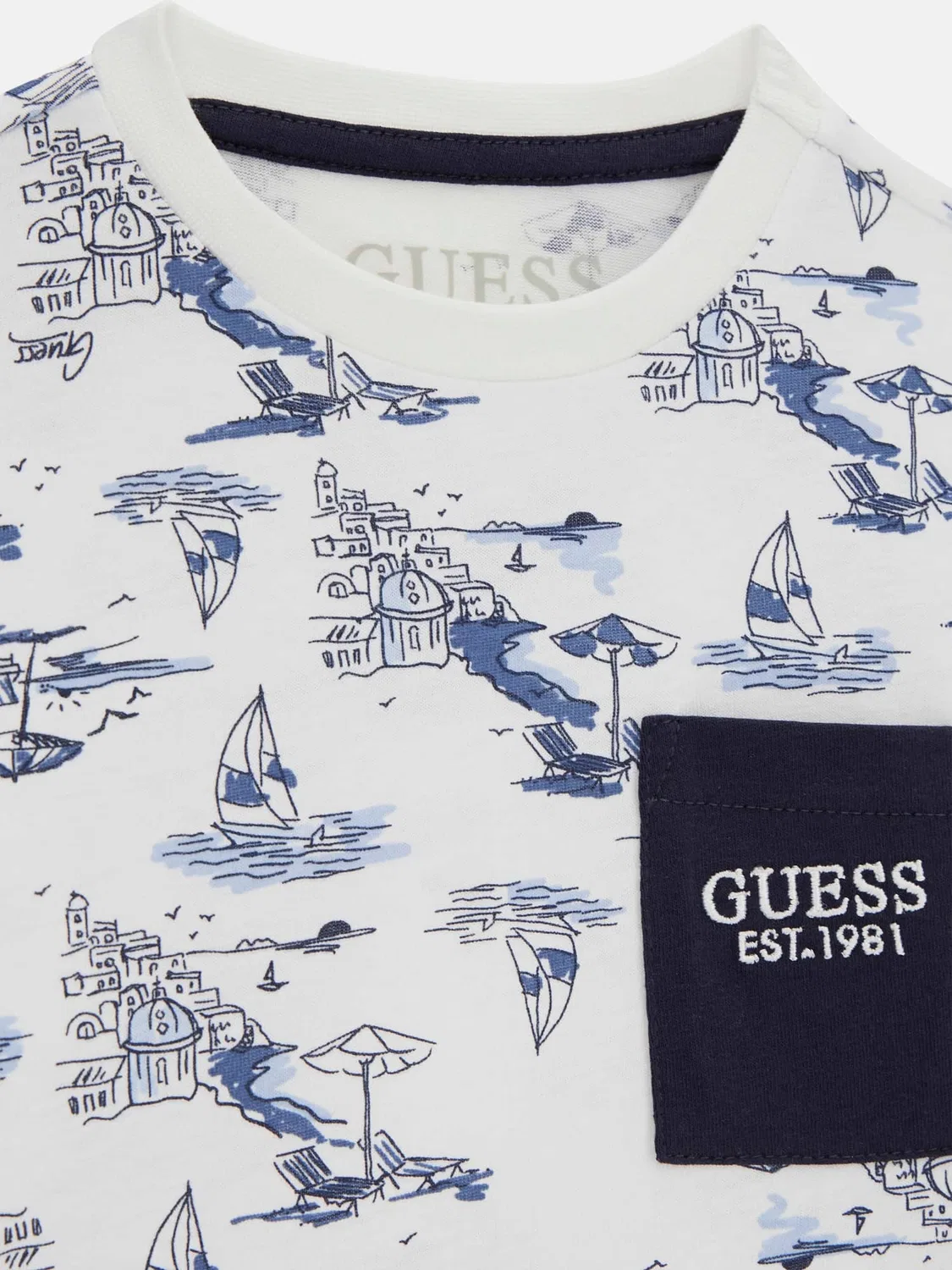 Футболка Guess, Navy/Light Blue — фото 3