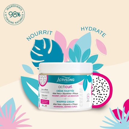Крем для вьющихся волос Acticurl Whipped Cream с алоэ вера и глицерином 300 мл Activilong — фото 2