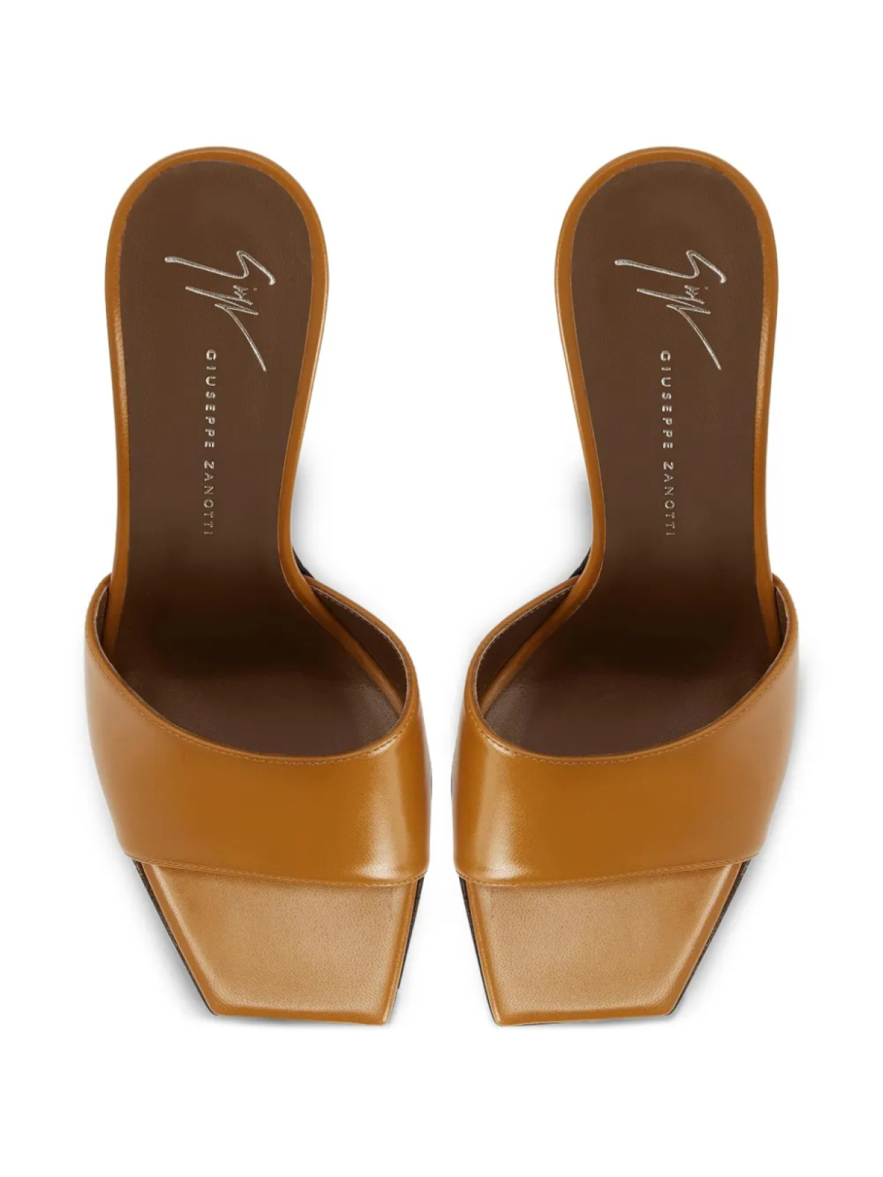 90-миллиметровые мюли Talia с квадратным носком Giuseppe Zanotti, оранжевый — фото 4