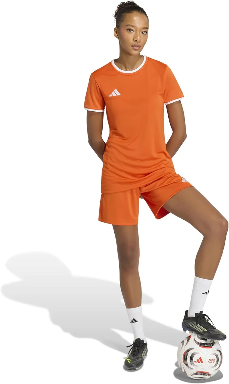 Футболка adidas Entrada 26, Team Orange/White — фото 2